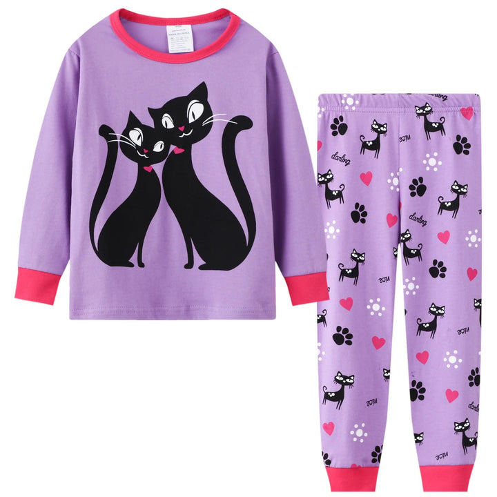 Kids Cartoon Long Sleeve Soft Pijamas for All Season