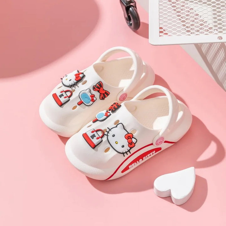 Kids Crock Shoes - Cartoon Kitty Lightweight Clogs for Boys & Girls