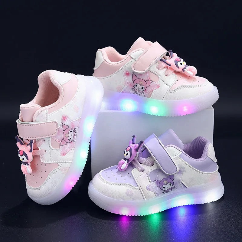 Custom Soft  Light up Luminous Cartoon Kids baby Sneakers - for Summer Winter Spring Fall