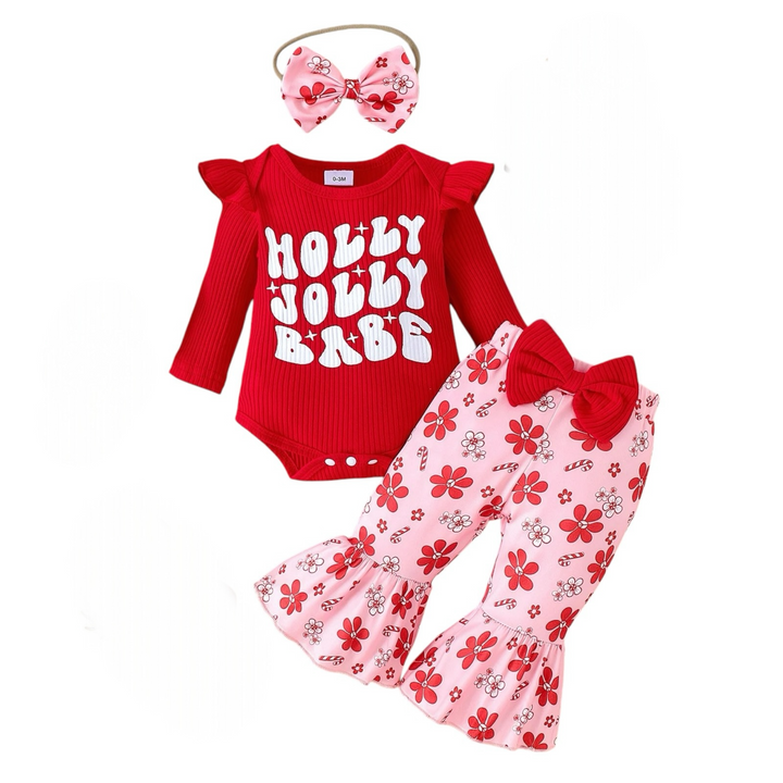 Baby first time Christmas long sleeve onesie dress jumpsuit