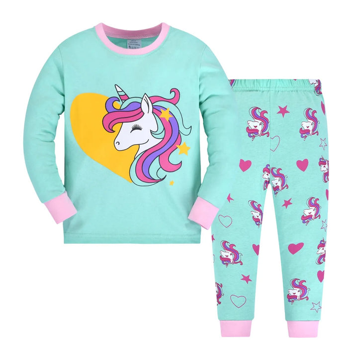 Kids Cartoon Long Sleeve Soft Pijamas for All Season