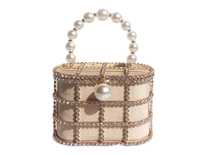 Pearl Rhinestone Handbag – Elegant Wedding & Evening Bag for Women