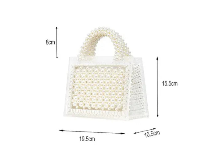 Fashion Pearl Transparent Acrylic Single Shoulder Across Evening Handbags